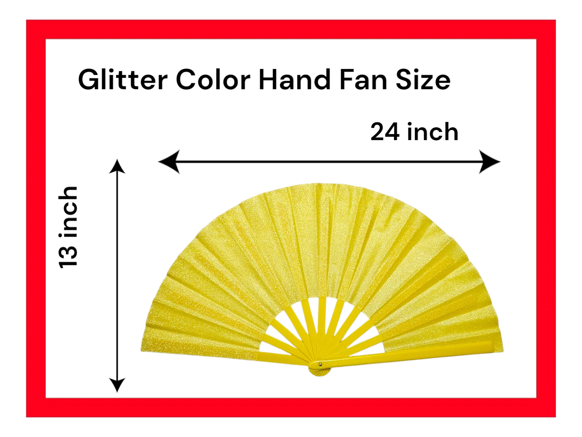 13” Large Clack Popping Hand Fan for Line Dancing – Available in Multiple Colors - Image 3