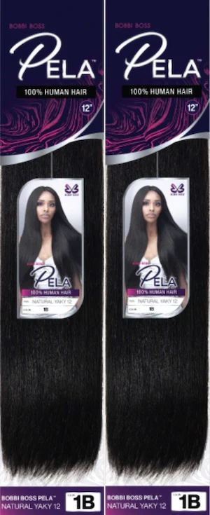 2PACK DEAL - Bobbi Boss Pela 100% Human Hair Natural Yaki