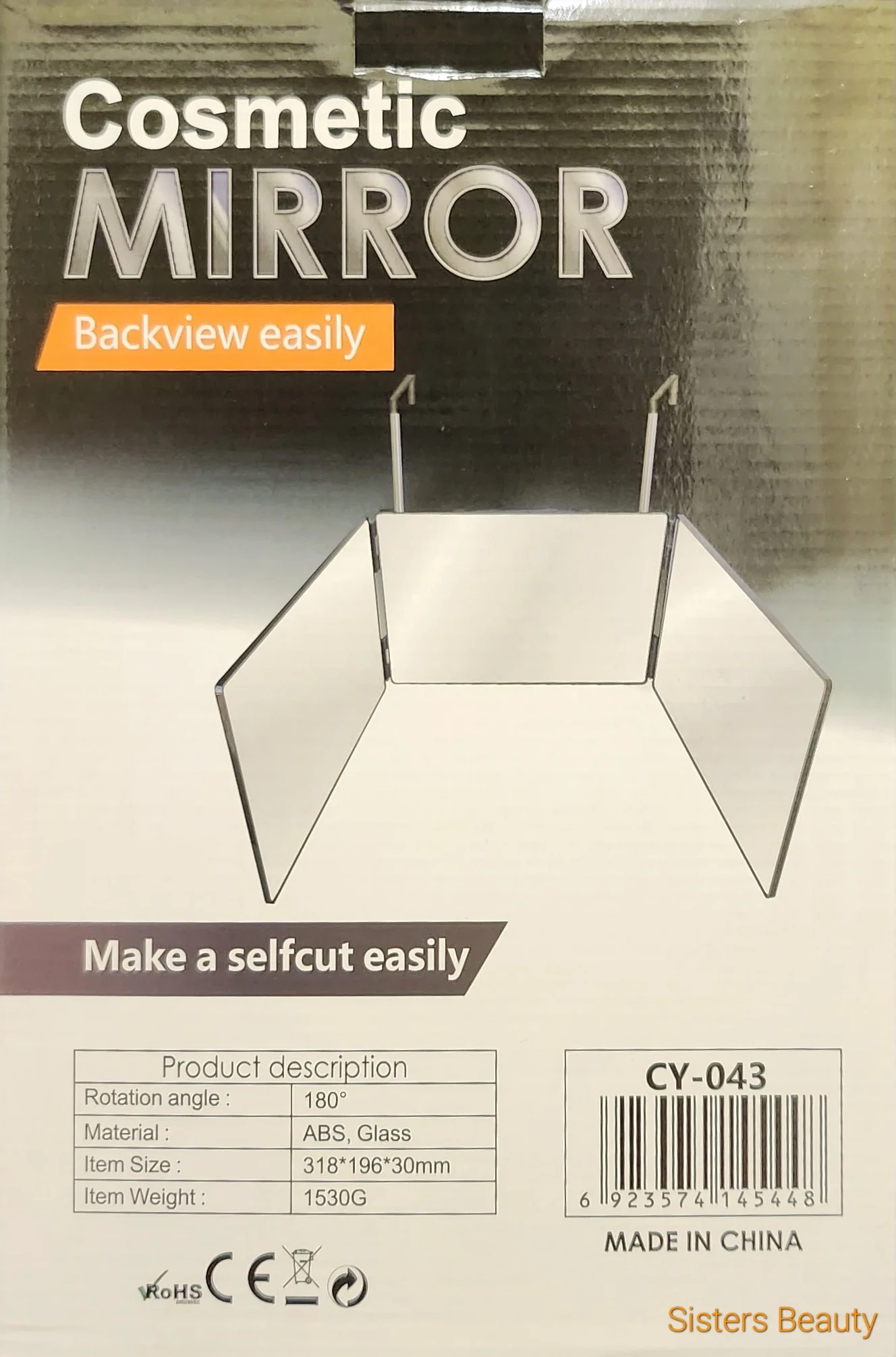 3 way Mirror for Makeup & Hair Styling (with LED lights and without LED lights) - Image 5
