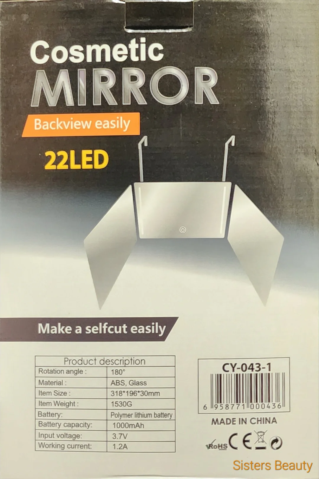 3 way Mirror for Makeup & Hair Styling (with LED lights and without LED lights) - Image 6