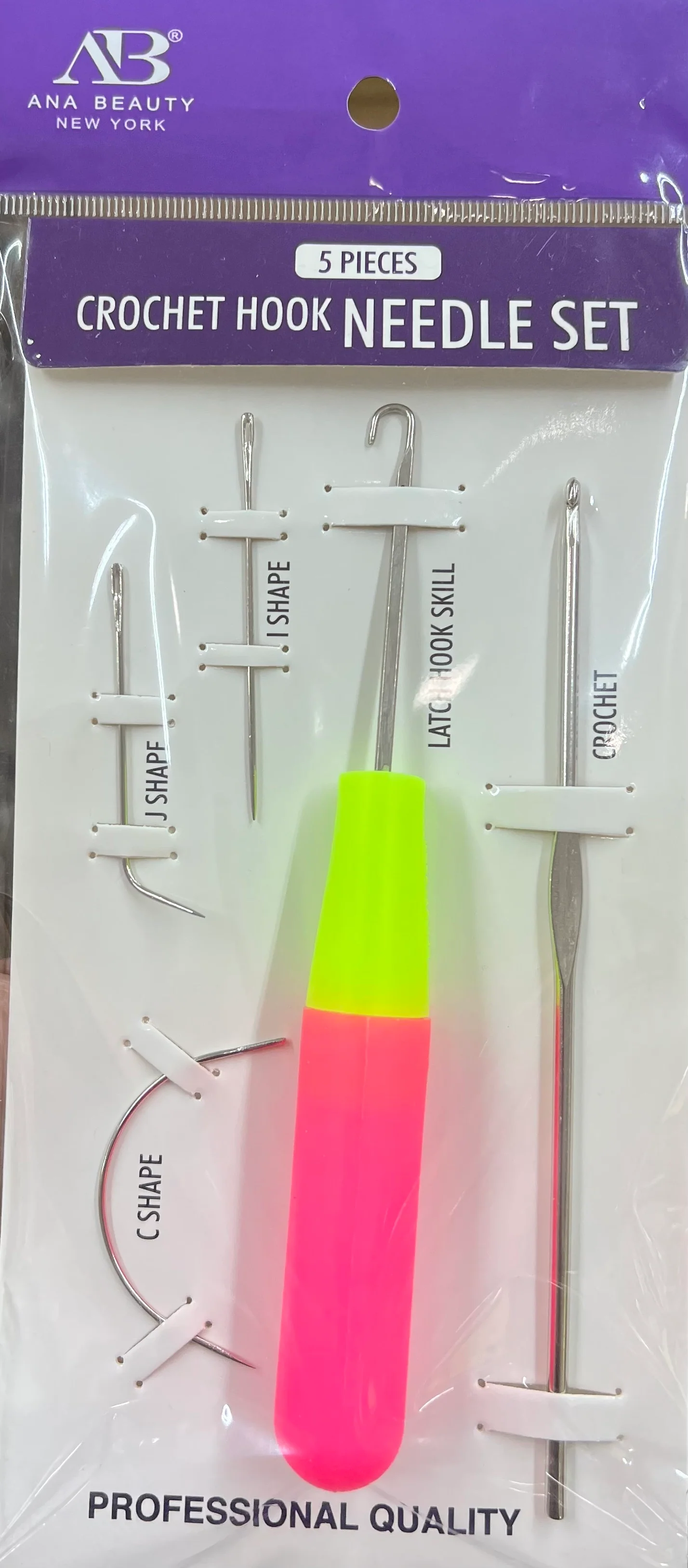 Ana Beauty 5pcs Crochet Hook Hair Needle Set