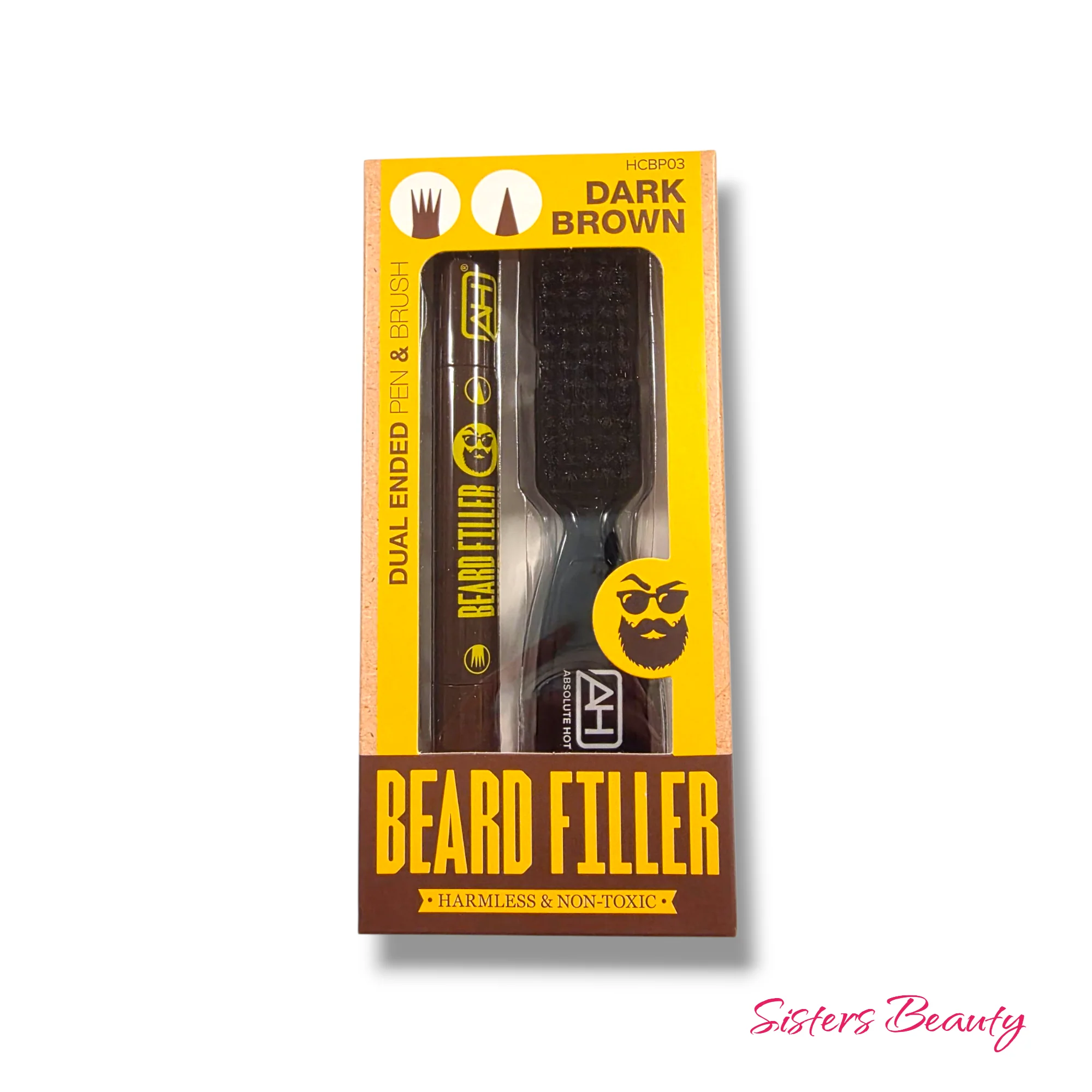 Absolute New York Dual Ended Black Beard Filler Pen & Brush - Image 2