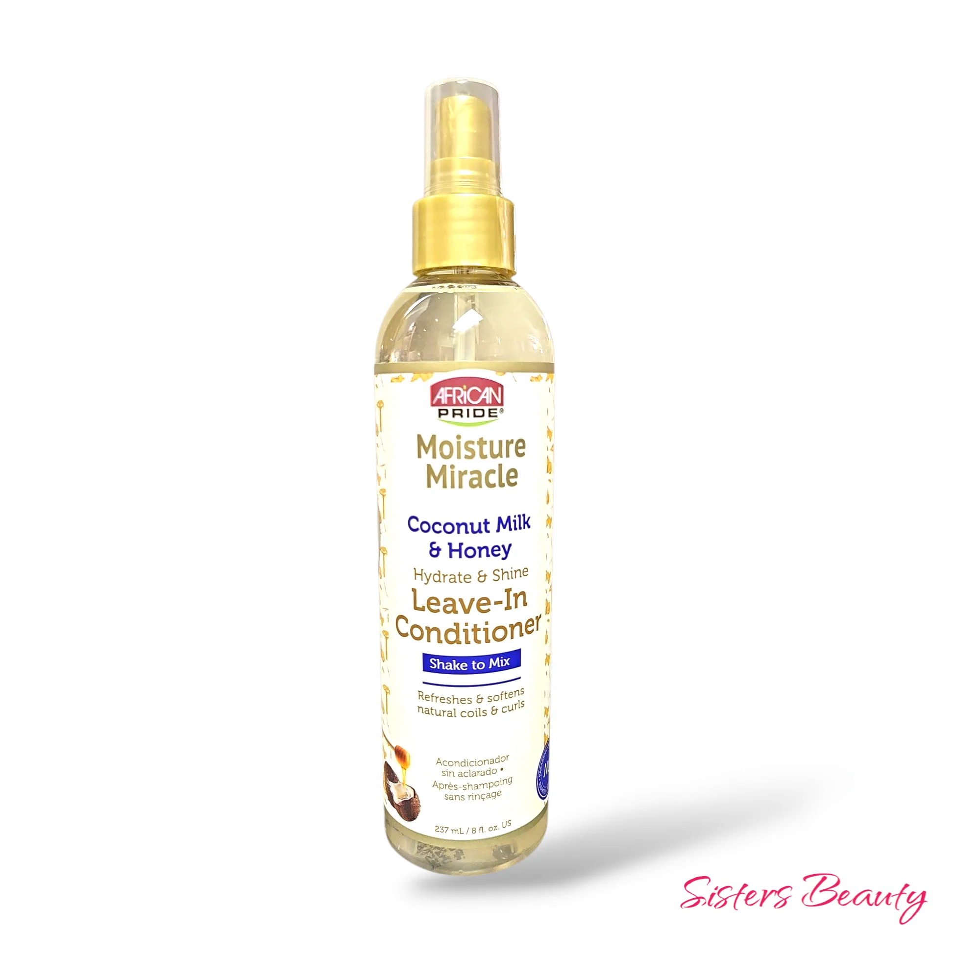 African Pride Moisture Miracle Coconut Milk & Honey Leave-In Conditioner 8oz
