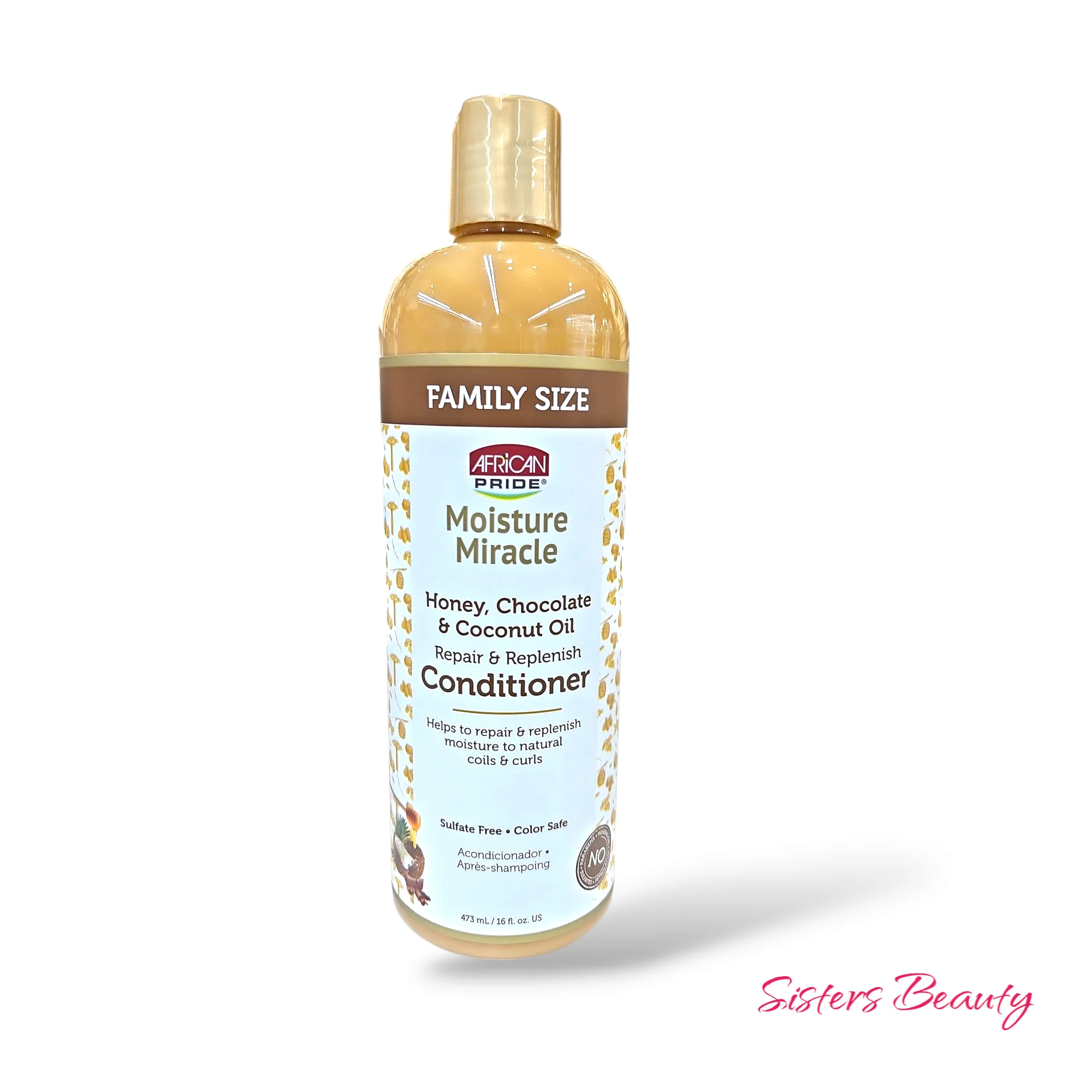 African Pride Moisture Miracle Honey, Chocolate & Coconut Oil Repair & Replenish Conditioner 12oz