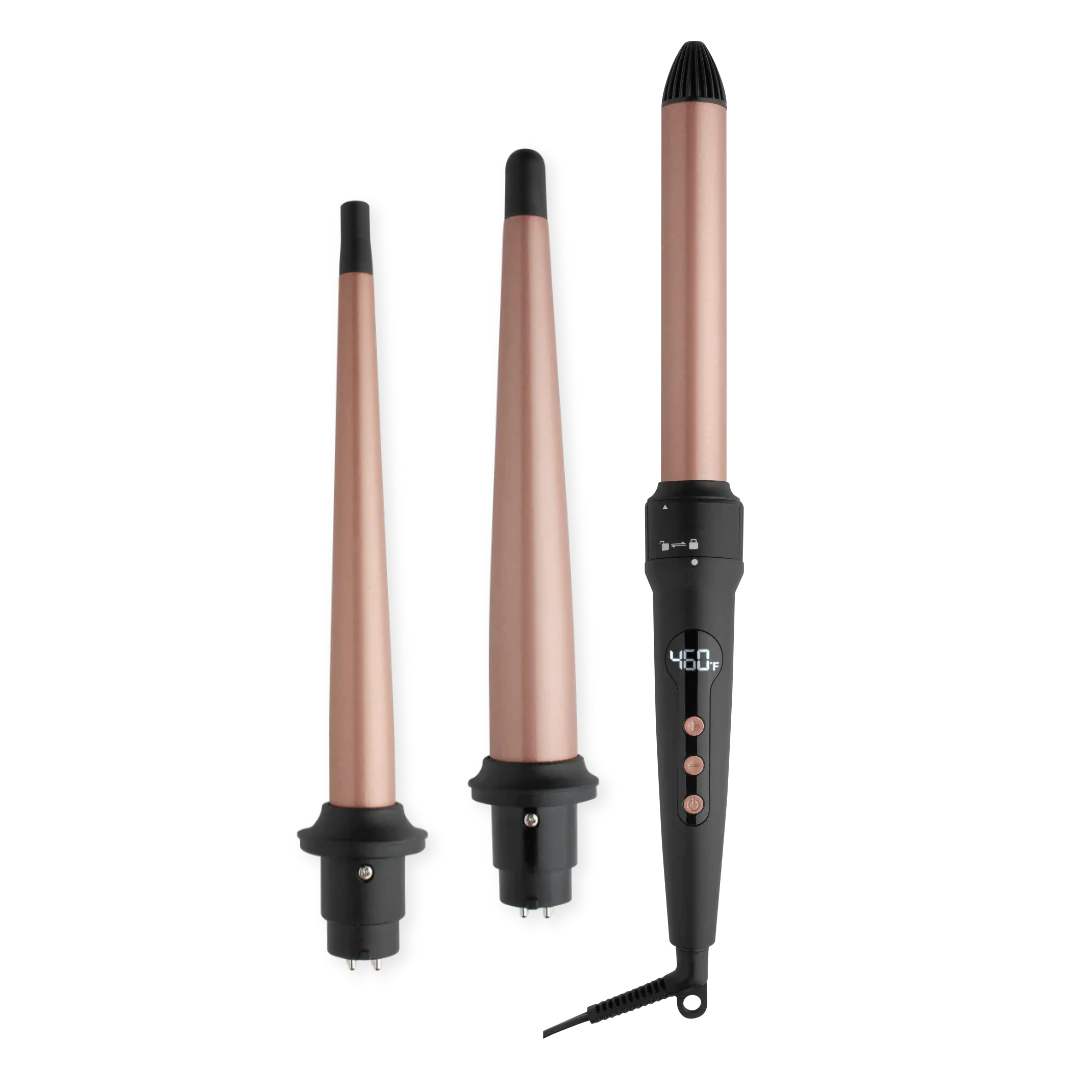 Annie Hot & Hotter 3 in 1 Interchangeable Digital Curling Wand Set #5997
