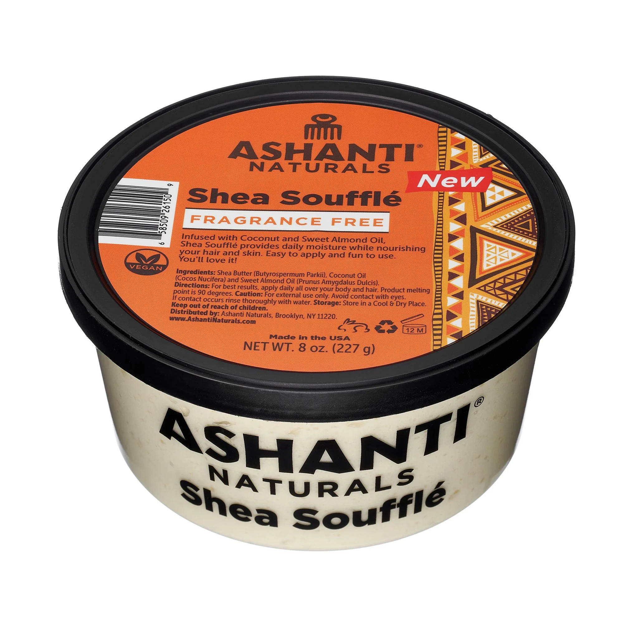 Ashanti Naturals 100% Whipped Shea Souffle 8oz - Fragrance Free