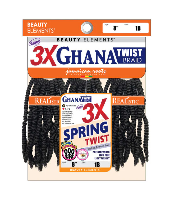 Bijoux Hair Real 3X Ghana Spring Twist 8" - Image 2