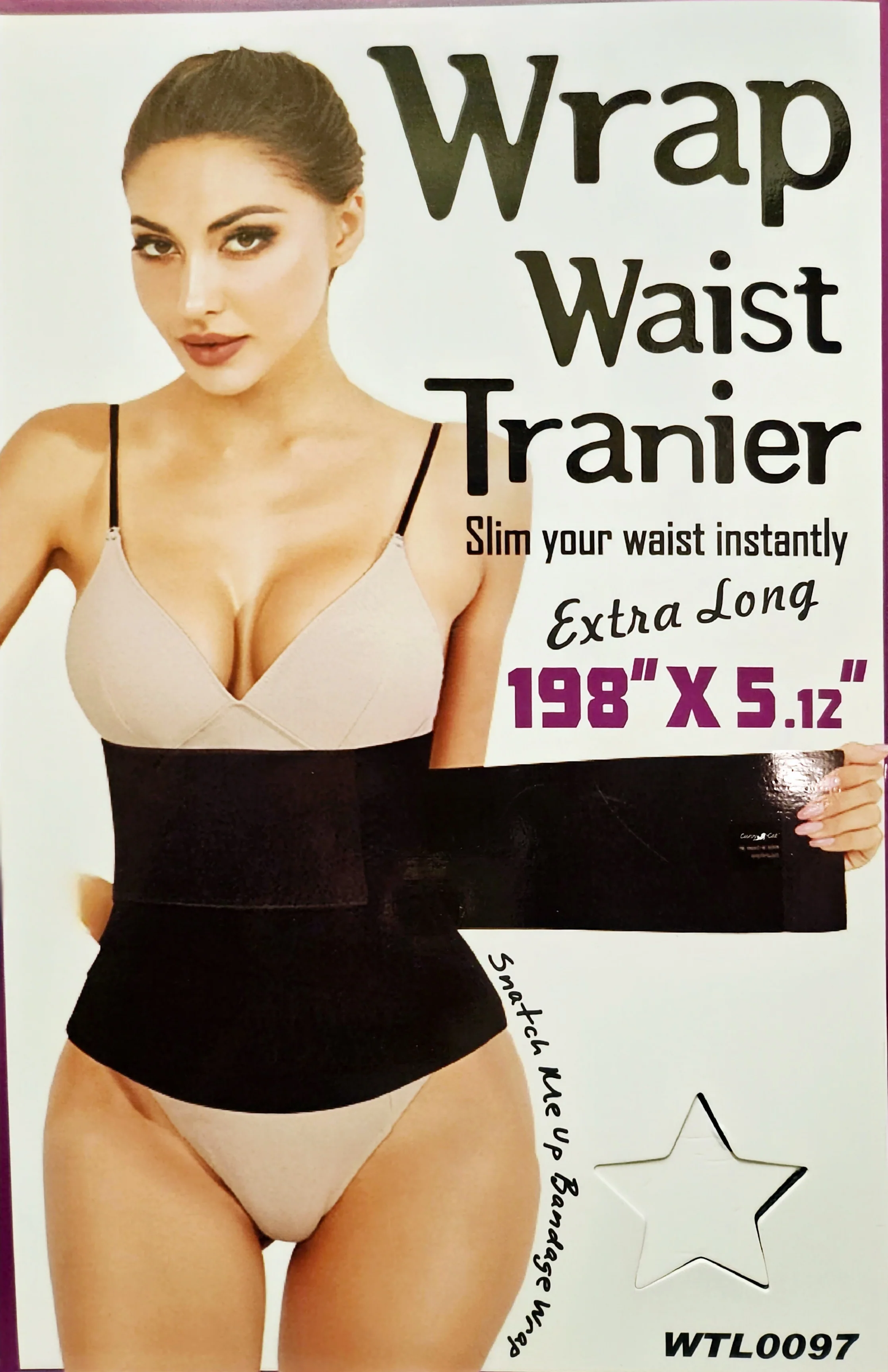 CCDC - Wrap Waist Tranier extra long Black & Nude - Image 2