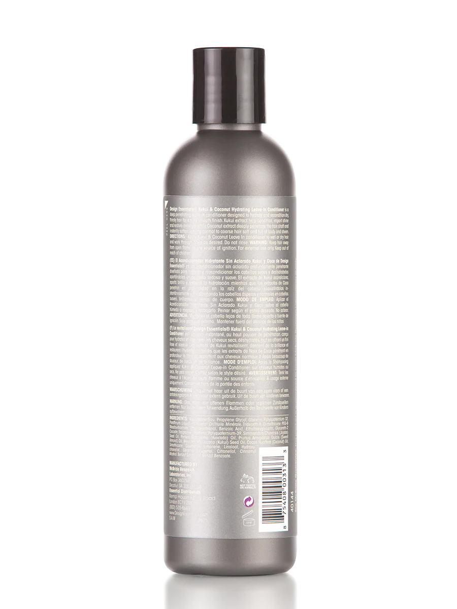 Design Essentials® New and Improved Kukui & Coconut Hydrating Leave-In Conditioner 8oz - Image 3