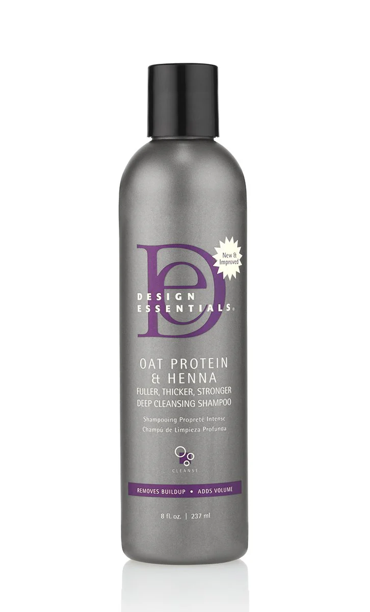 Design Essentials® Oat Protein & Henna Fuller, Thicker, Stronger Deep Cleansing Shampoo 8oz - Image 2
