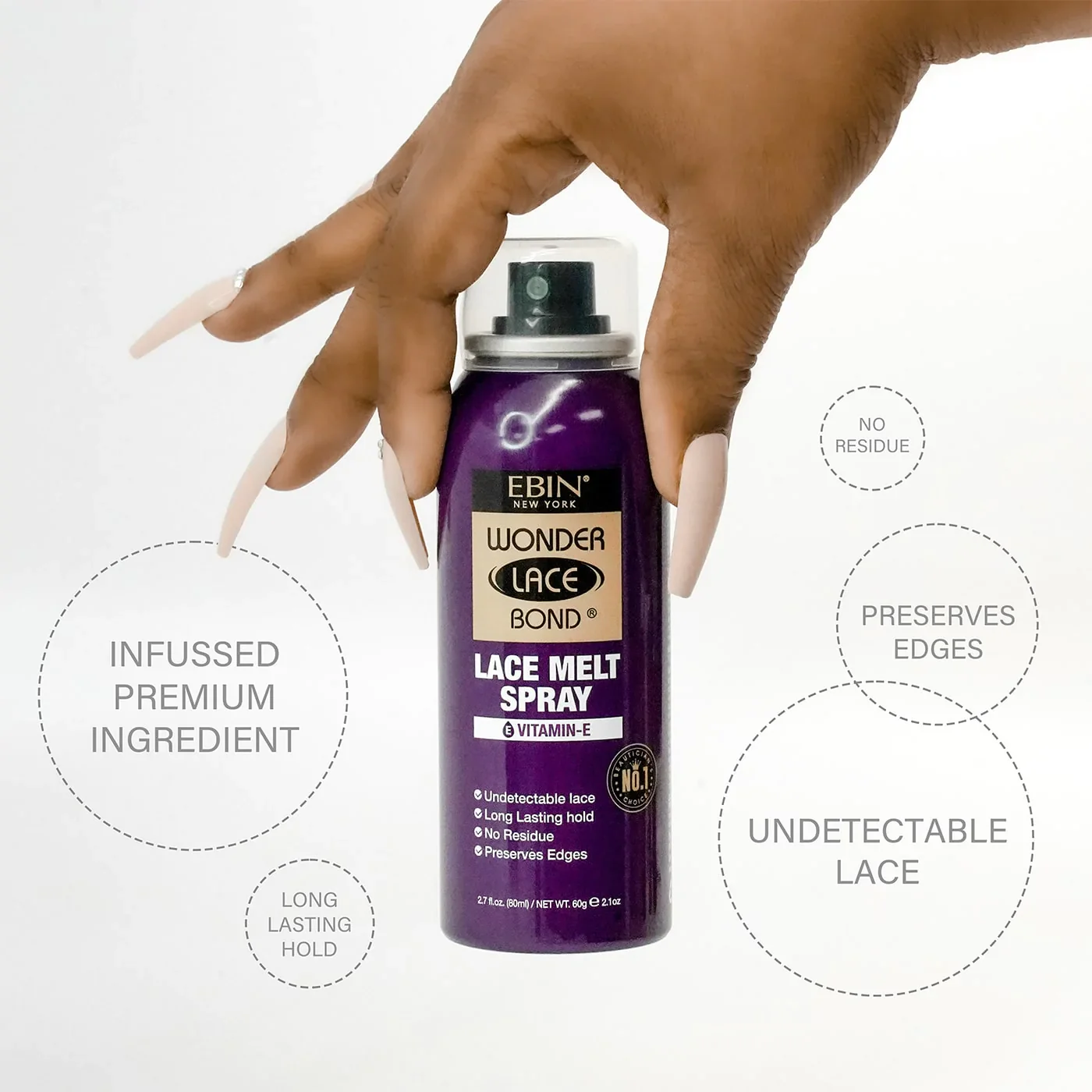 Ebin New York Wonder Lace Bond Lace Melt Spray 2.7oz - Image 7