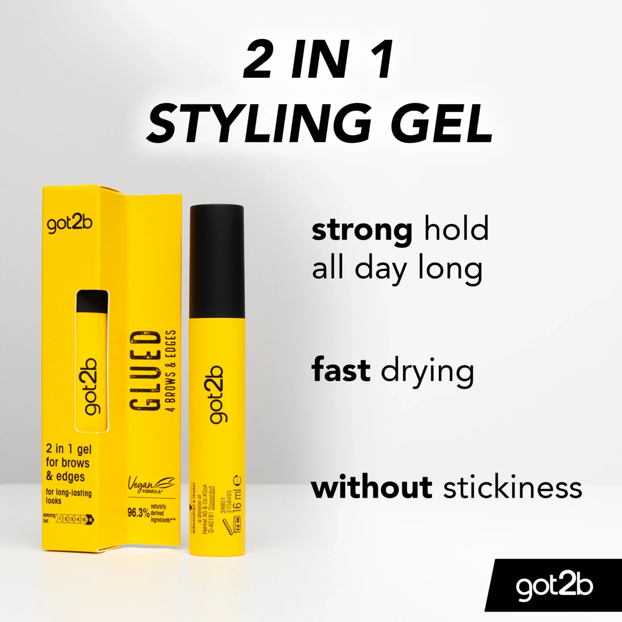 göt2b Glued 4 Brows & Edges 2IN1 GEL - Image 2