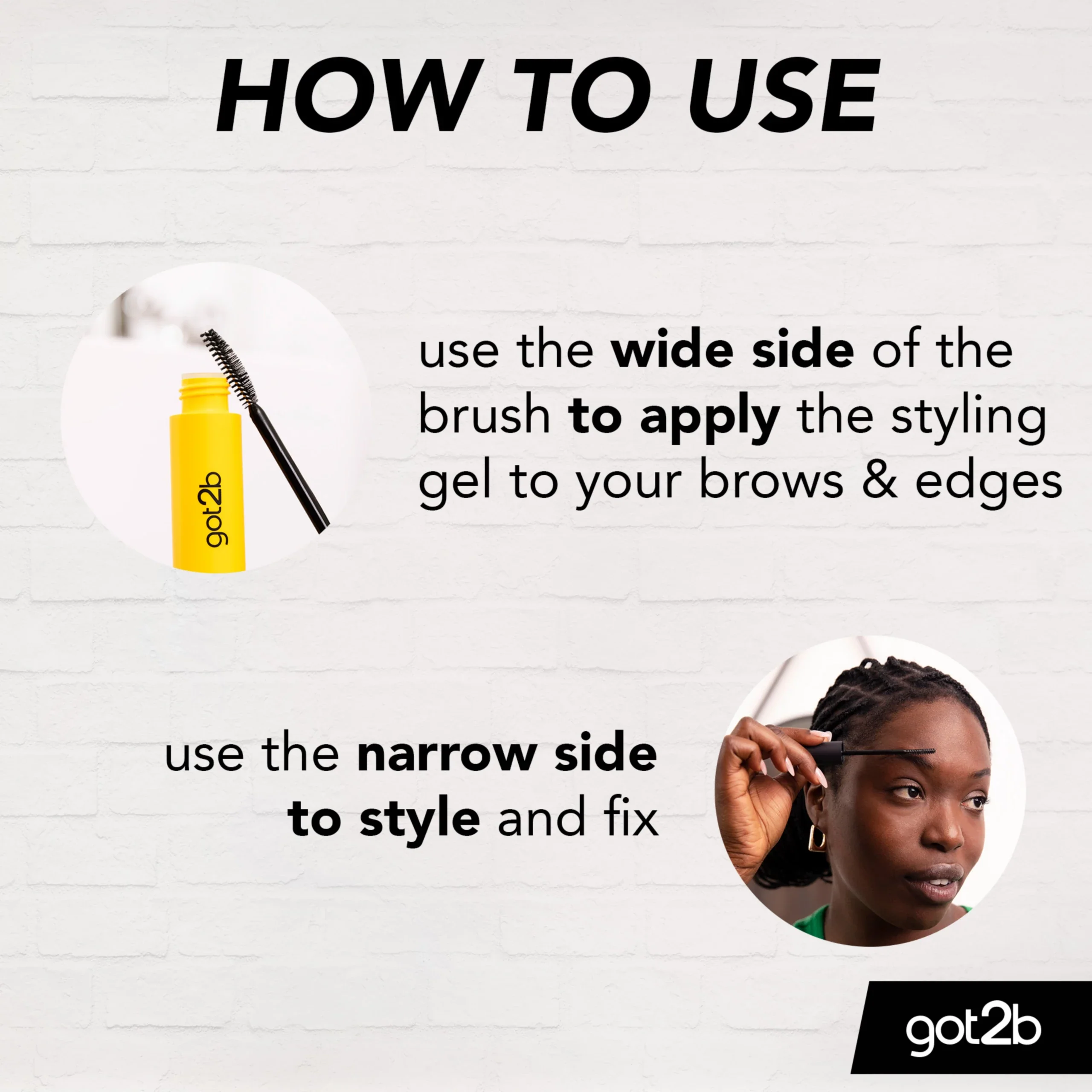 göt2b Glued 4 Brows & Edges 2IN1 GEL - Image 3