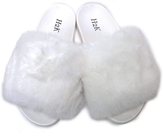 H2K Ultra Soft Fur Slides Slippers - Lora 2 - Image 3