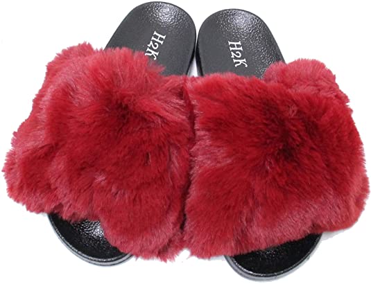 H2K Ultra Soft Fur Slides Slippers - Lora 2 - Image 4