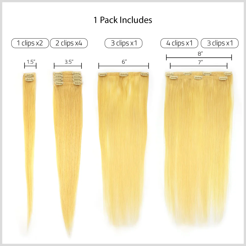 Hair Couture Neophilia 9pcs 100% Remy Human Hair Clip-on Extensions - Image 6
