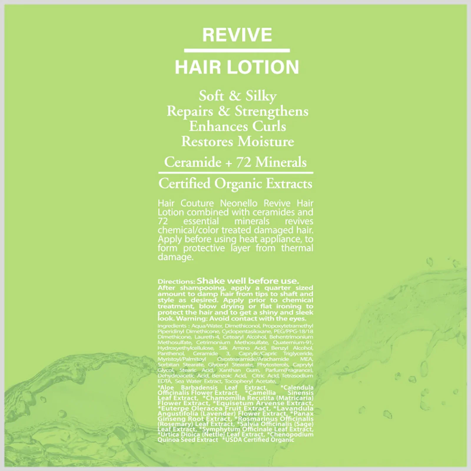 Hair Couture Professional NEONELLO Ceramide Revive Lotion 5oz - Image 4