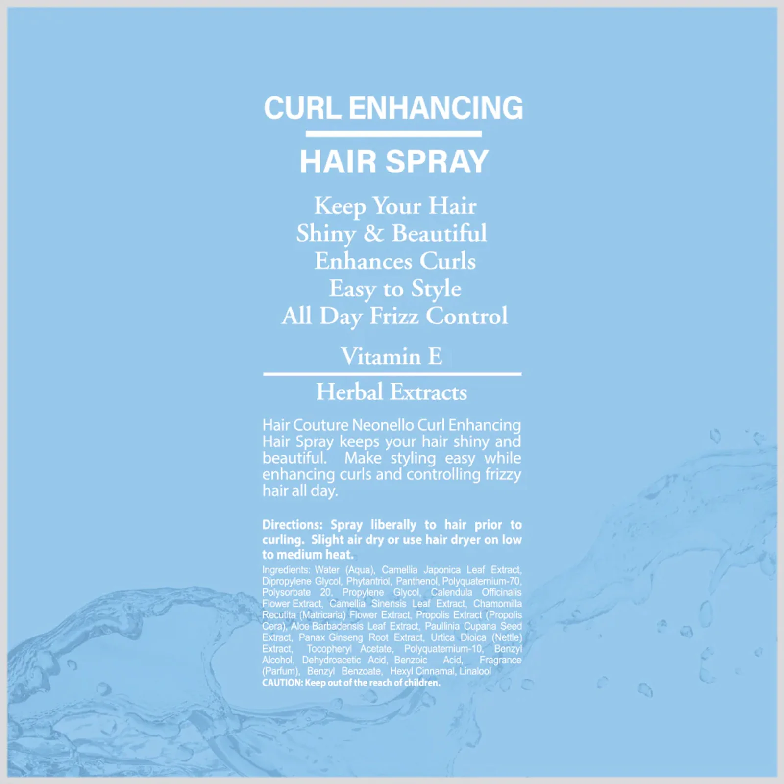 Hair Couture Professional NEONELLO Curl Enhancing Spray 5oz - Image 4