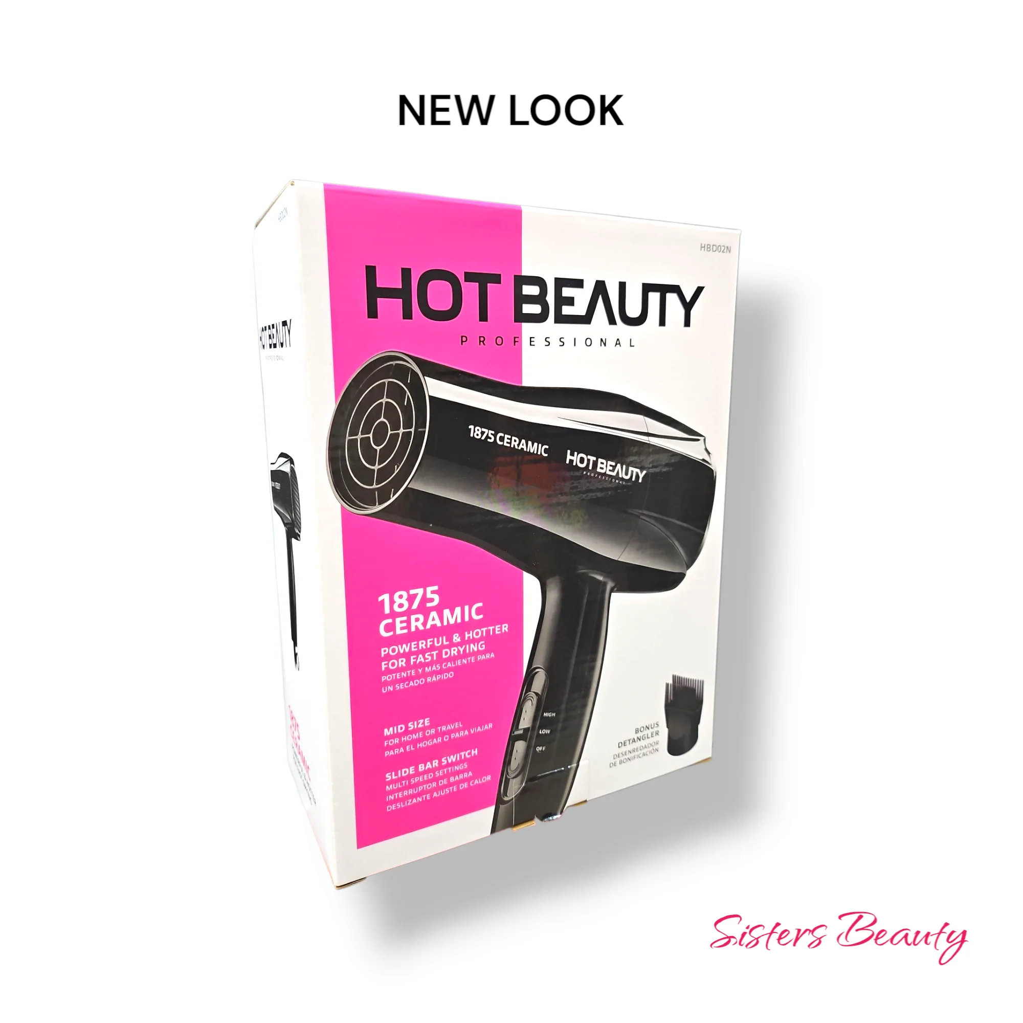 Hot Beauty 1875 Ceramic Dryer Mid-Size #HBD02N