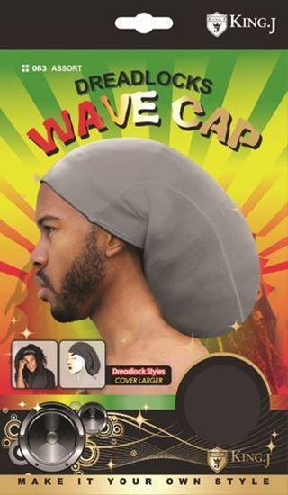 King.J Dreadlocks Wave Cap #084 Black
