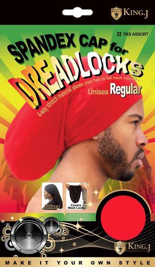 King.J Spandex Cap For Dreadlocks Regular #703 Assort
