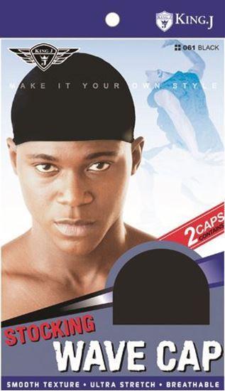 King.J Stocking Wave Cap #061 Black