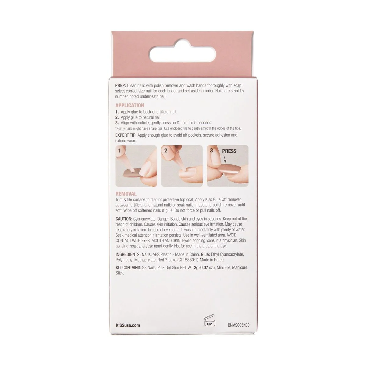 KISS Bare But Better 28 Nails #BN04 - Image 3