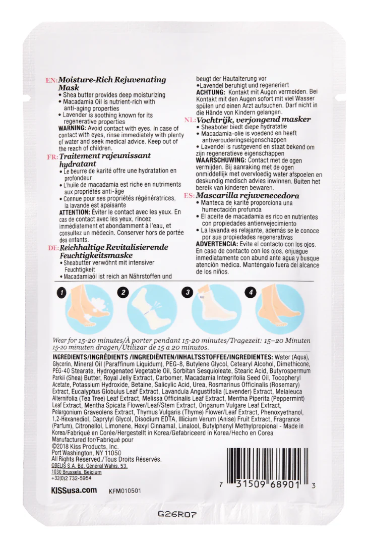 Kiss Food & Toenail Mask Socks #KFM01 - Image 2