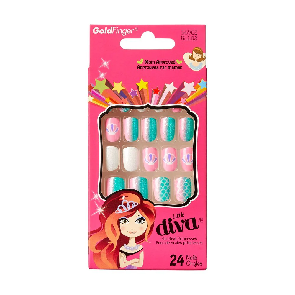 Kiss Gold Finger Little Diva Kids 24 Nails #BLL03