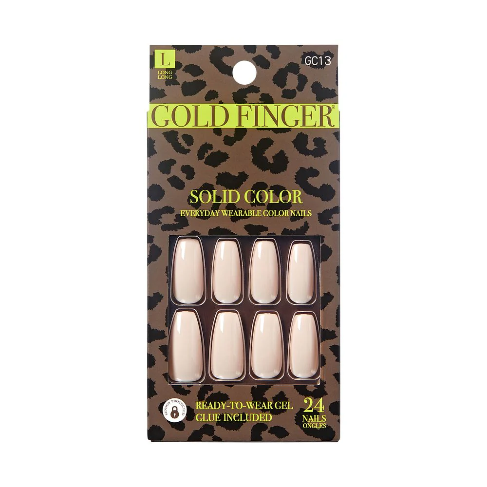 KISS Gold Finger Solid Color 24 Nails - #GC13 - Image 2