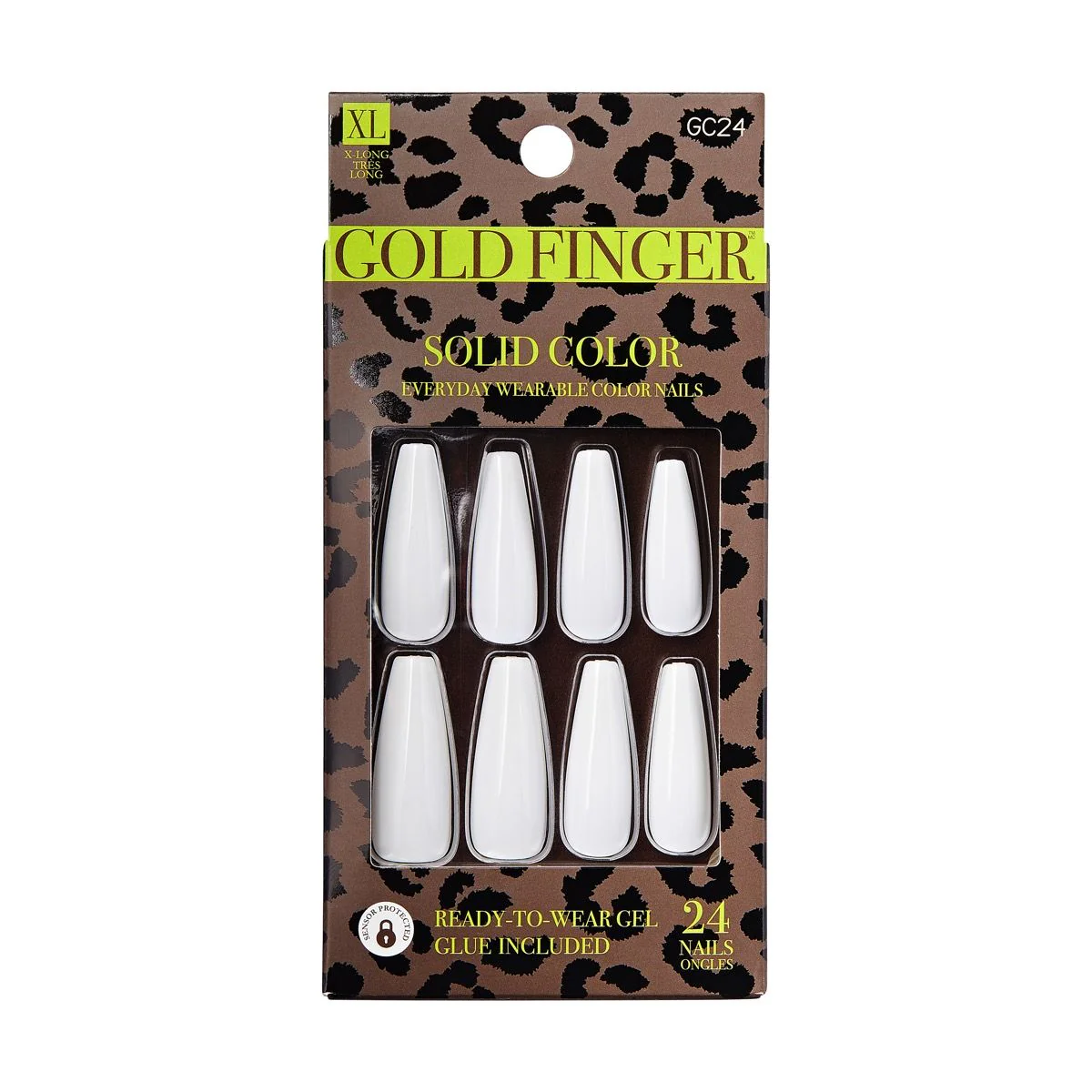 KISS Gold Finger Solid Color 24 Nails - #GC24