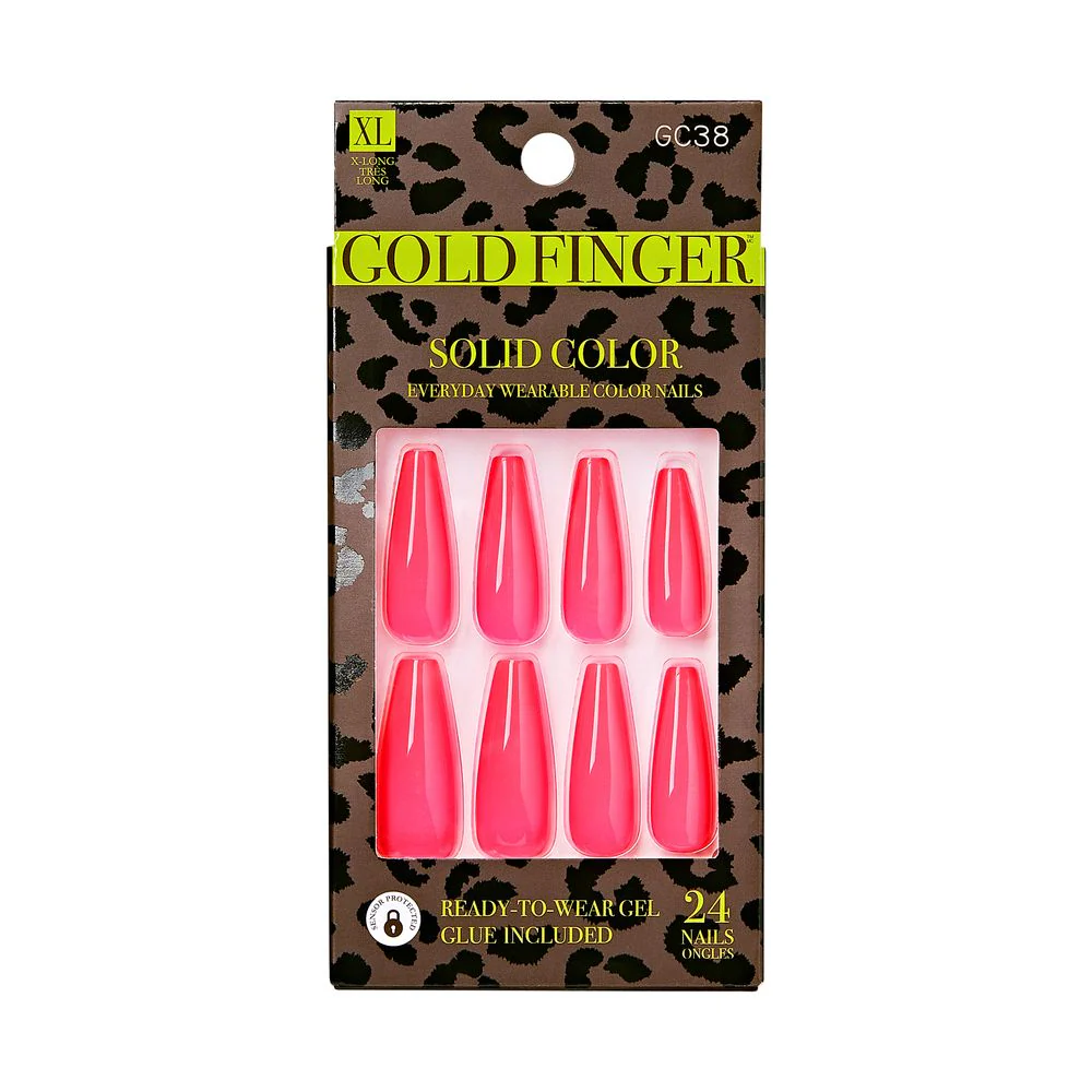 KISS Gold Finger Solid Color 24 Nails - #GC38 (Clearance Sale)