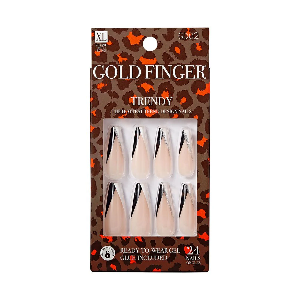 KISS Gold Finger Trendy 24 Nails #GD02