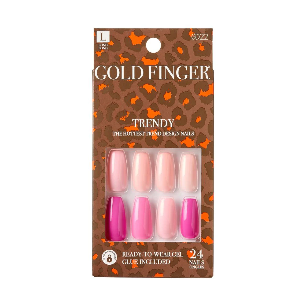 KISS Gold Finger Trendy 24 Nails #GD22