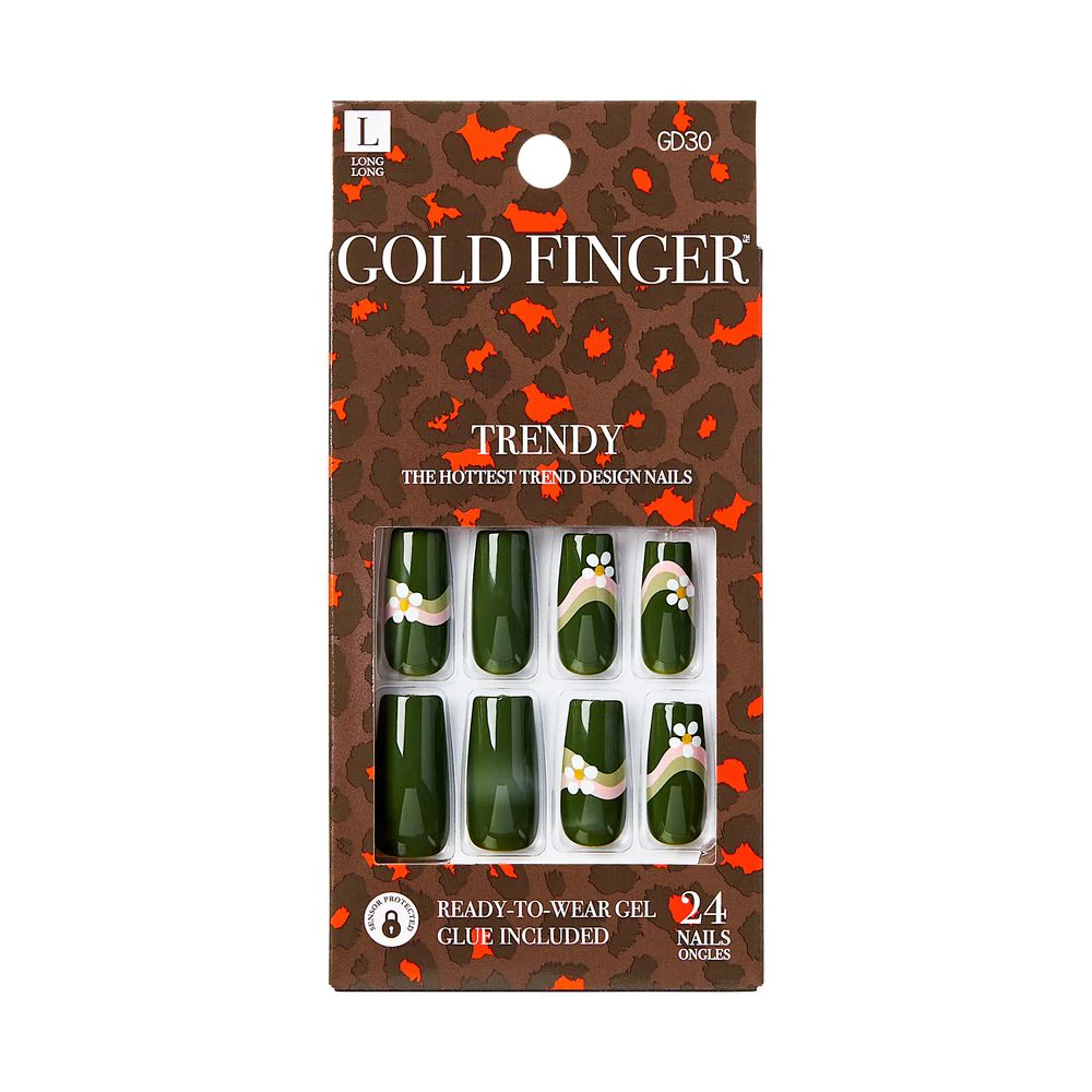 KISS Gold Finger Trendy 24 Nails #GD30