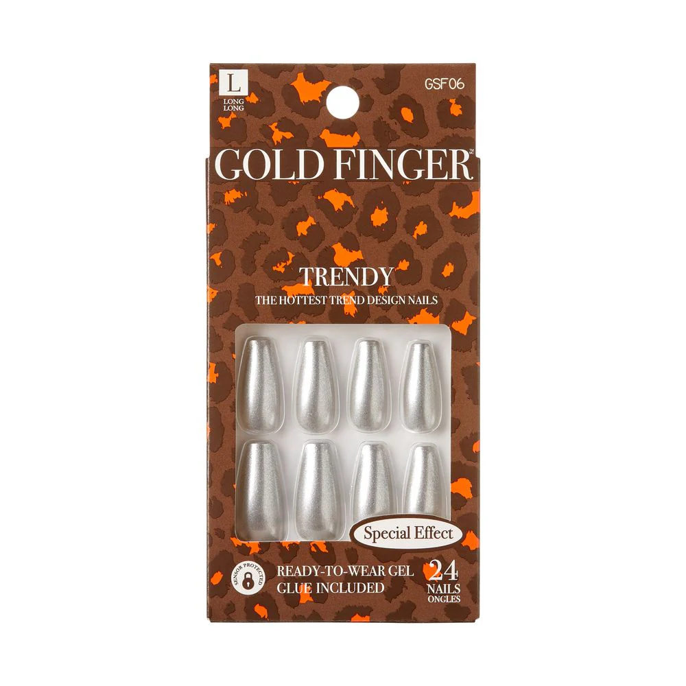 KISS Gold Finger Trendy Special Effect 24 Nails #GSF06(Clearance Sale)