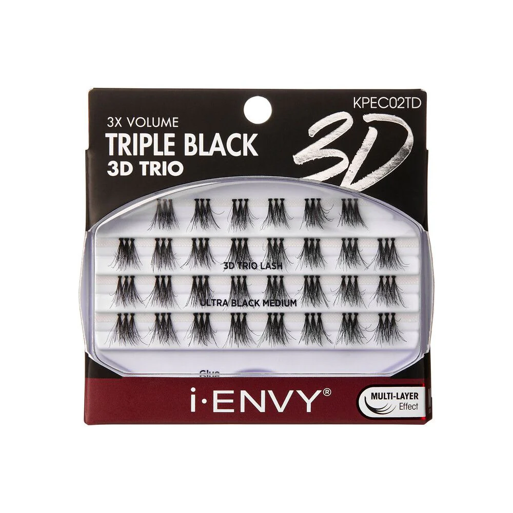 Kiss iā¢ENVY 3X Volume Triple Black 3D Trio Eyelashes