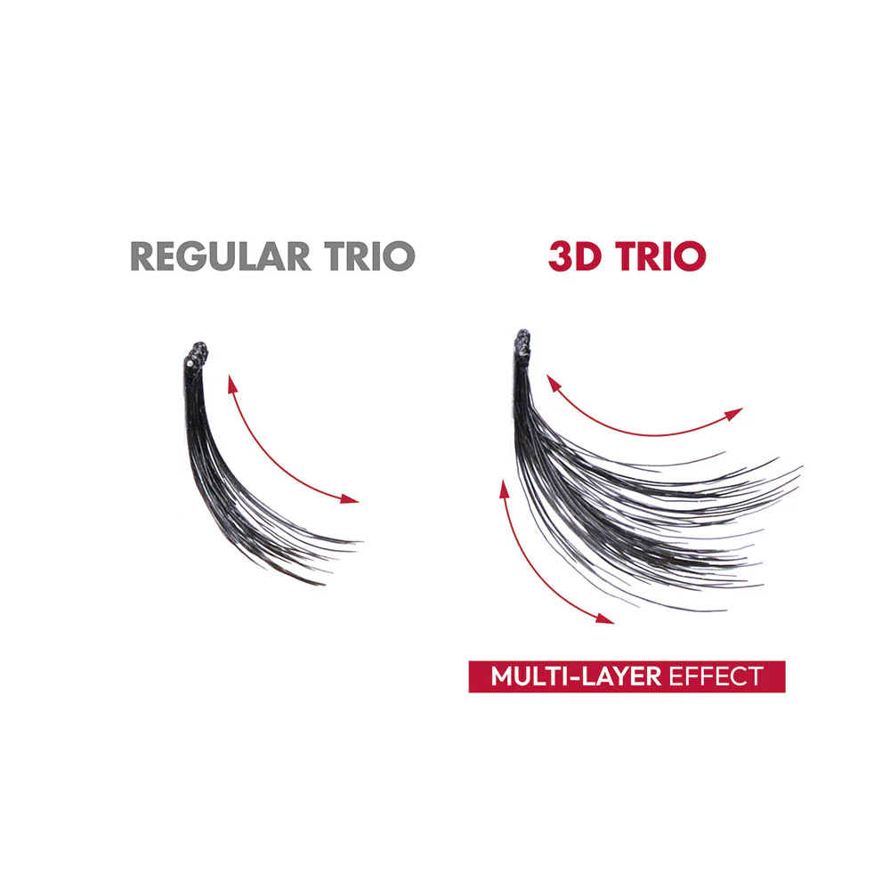 Kiss iā¢ENVY 3X Volume Triple Black 3D Trio Eyelashes - Image 5