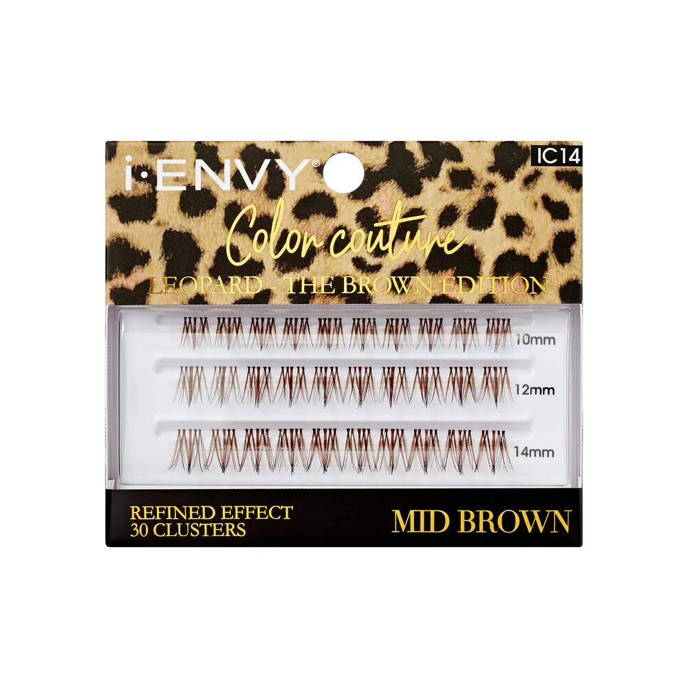 Kiss i•ENVY Color Couture Faux Mink Lash Clusters - Leopard - Image 2