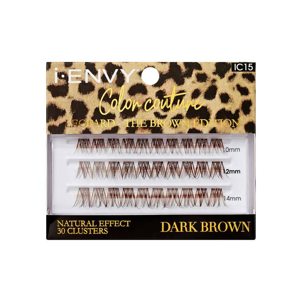 Kiss i•ENVY Color Couture Faux Mink Lash Clusters - Leopard - Image 3