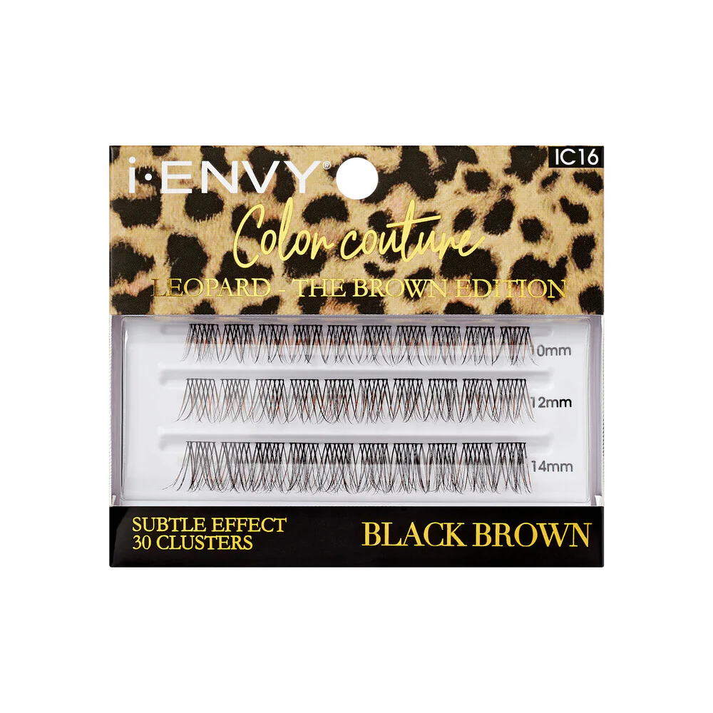 Kiss i•ENVY Color Couture Faux Mink Lash Clusters - Leopard - Image 4