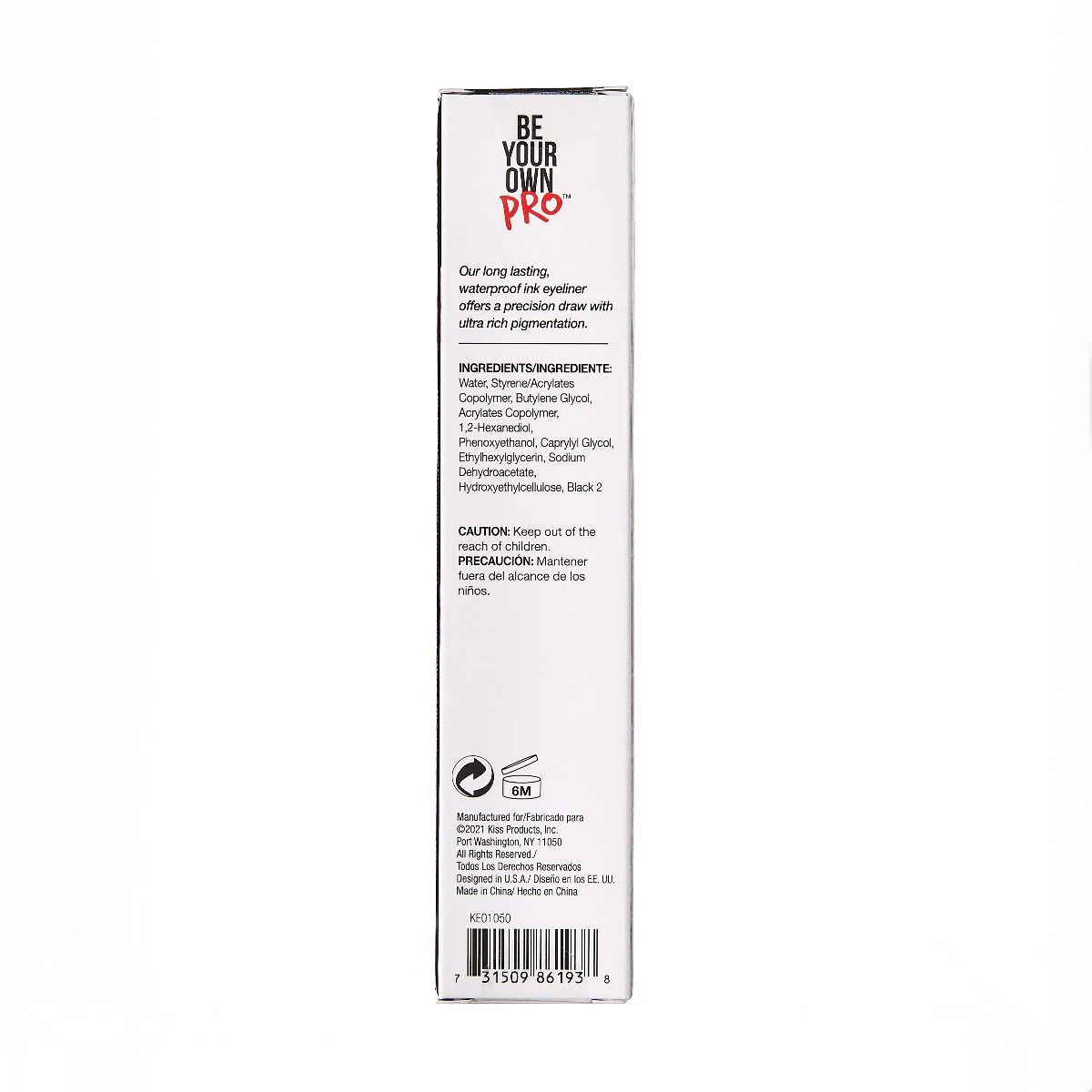 Kiss New York Professional Brush Tip Precise Ink Eyeliner - #KE01 - Image 3