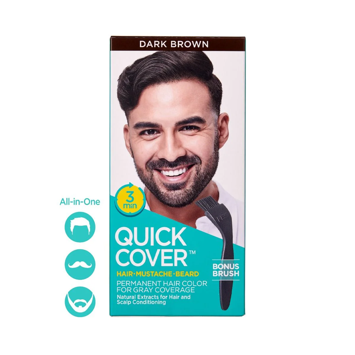 Kiss Quick Cover For Men Permanent Hair Color For Gray Coverage - Image 3