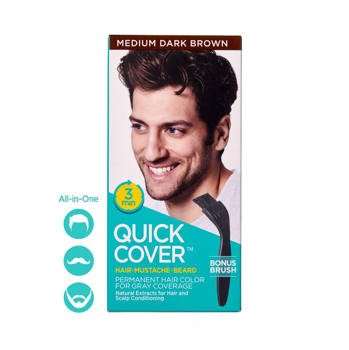 Kiss Quick Cover For Men Permanent Hair Color For Gray Coverage - Image 4