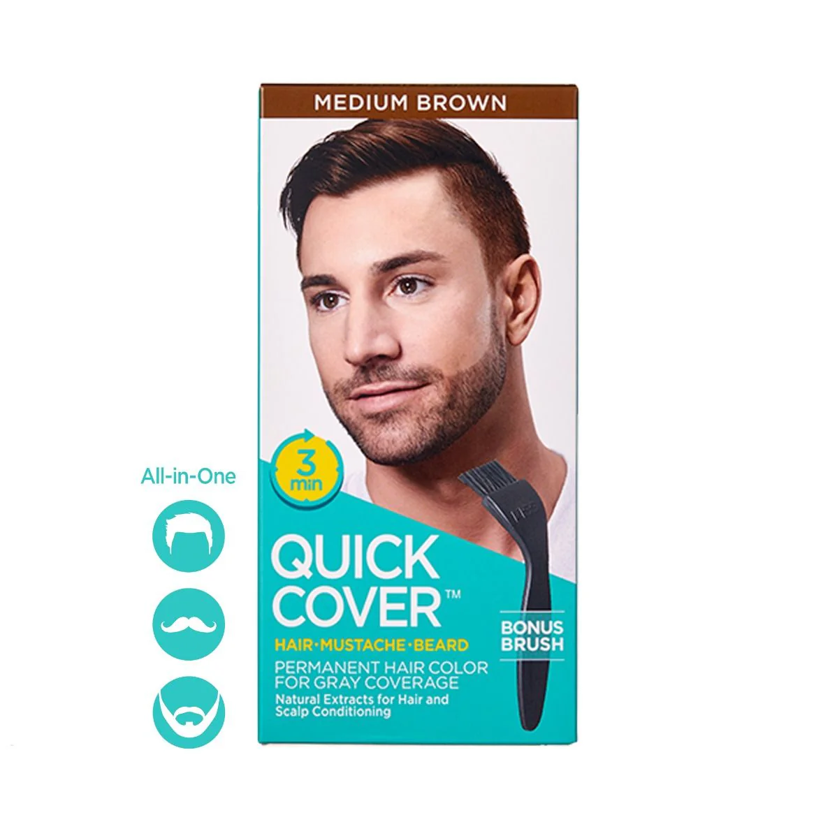Kiss Quick Cover For Men Permanent Hair Color For Gray Coverage - Image 5