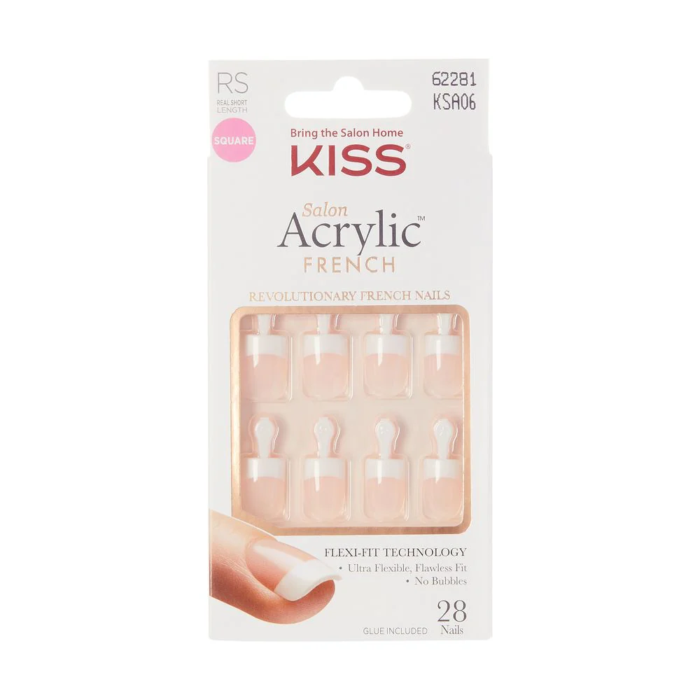 KISS Salon Acrylic French 28 Nails #KSA06