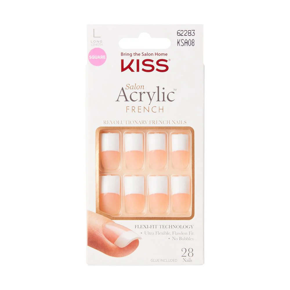KISS Salon Acrylic French 28 Nails #KSA08