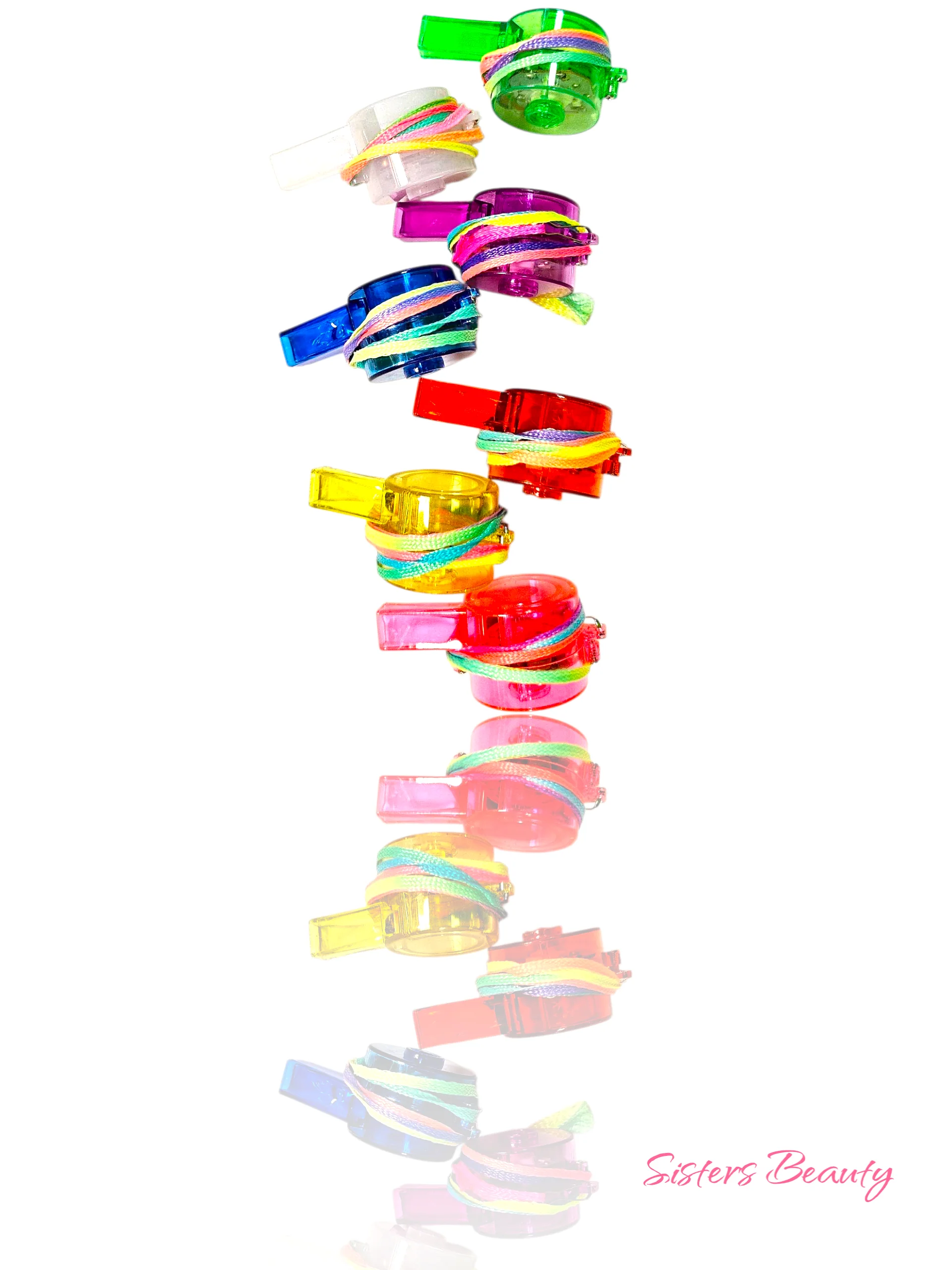 LED Whistle Necklace – 3 Flash Modes, Neon Strap – Glow‑in‑the‑Dark Party Favor (Random Color) - Image 3