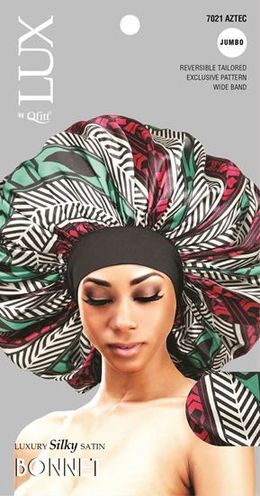 Lux by Qfitt Luxury Silky Satin Bonnet - Jumbo #7021 Assort