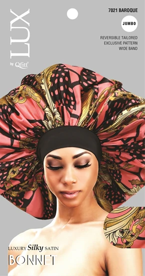 Lux by Qfitt Luxury Silky Satin Bonnet - Jumbo #7021 Assort - Image 2